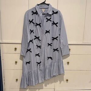Maeve 3D bow shirt dress